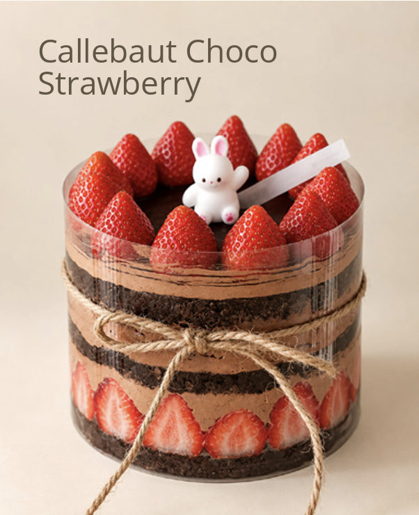WHOLE CAKE Callebaut Choco Strawberry